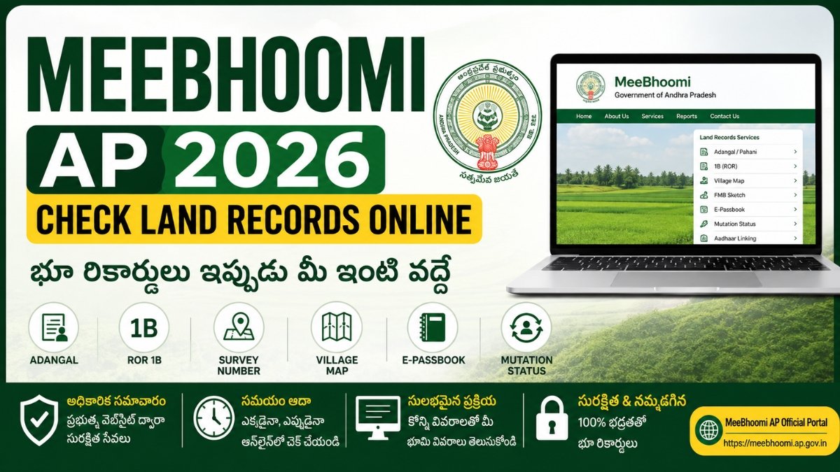 MeeBhoomi AP 2026: Check Land Records Online 1 MeeBhoomi AP 2026 land records online