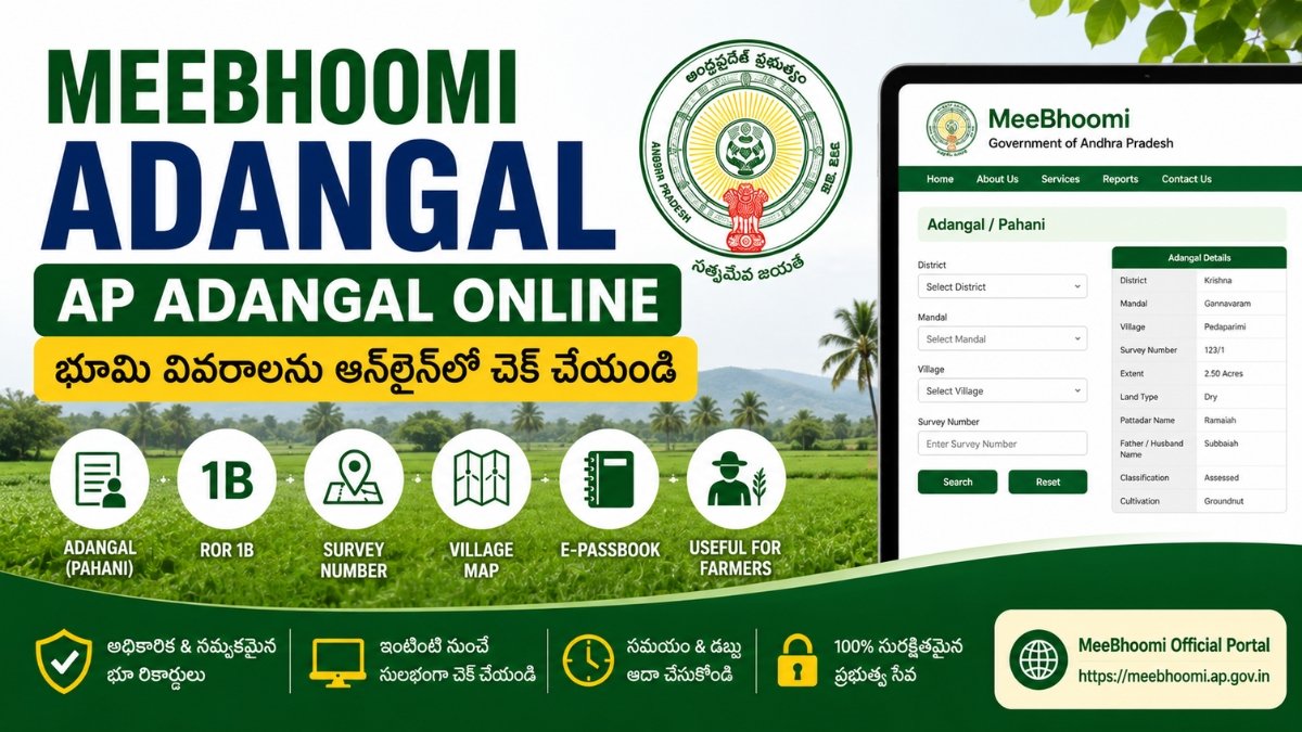MeeBhoomi AP Adangal Check AP Adangal Online MeeBhoomi AP Adangal Online