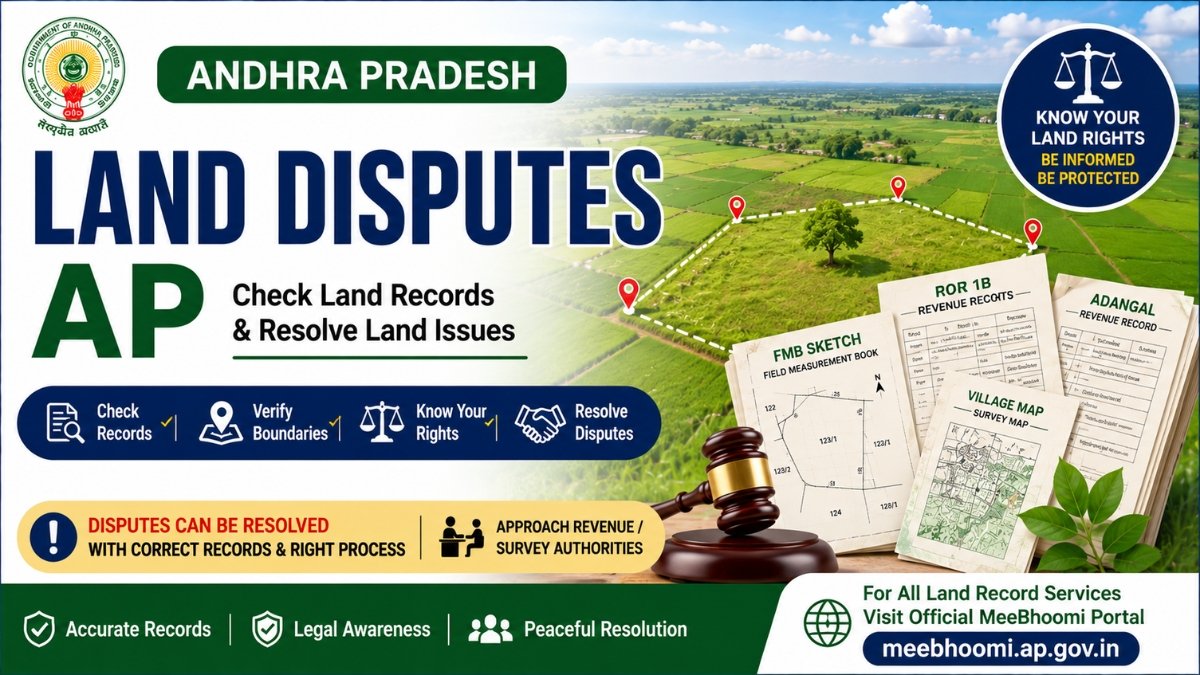 Land Disputes in Andhra Pradesh – Check Land Records & Resolve Issues | Land Disputes AP 1 Land Disputes AP – Check land records, boundaries and survey details