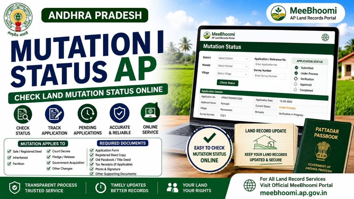Mutation Status AP – Check land mutation application status in Andhra Pradesh